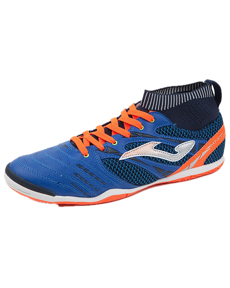 Load image into Gallery viewer, Joma Mens Knit 805 Indoor Futsal Sock Shoes Football Boots in Royal/Orange-4

