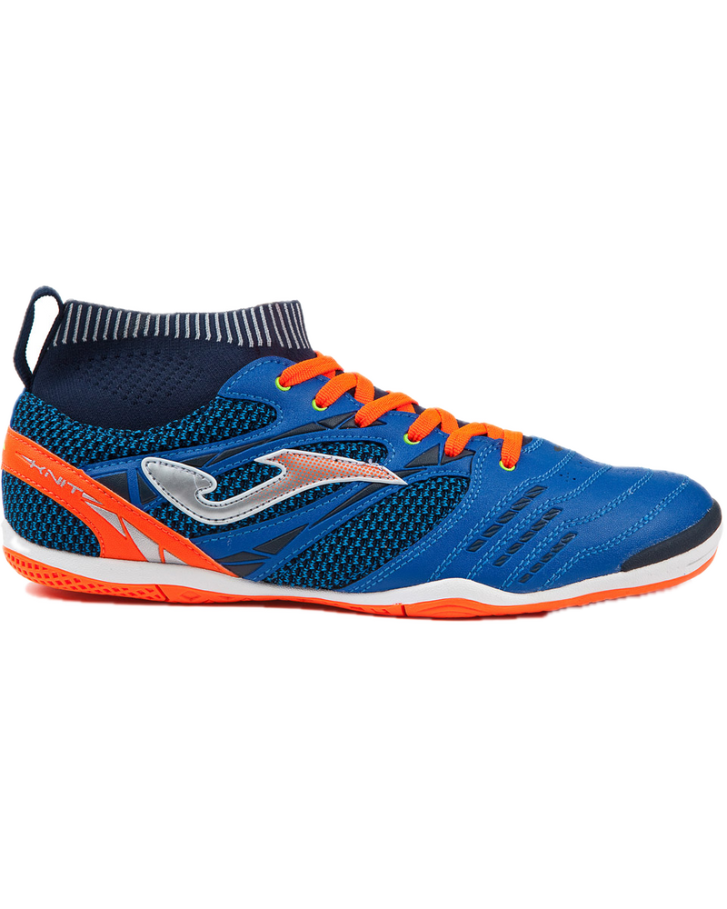 Load image into Gallery viewer, Joma Mens Knit 805 Indoor Futsal Sock Shoes Football Boots in Royal/Orange-0
