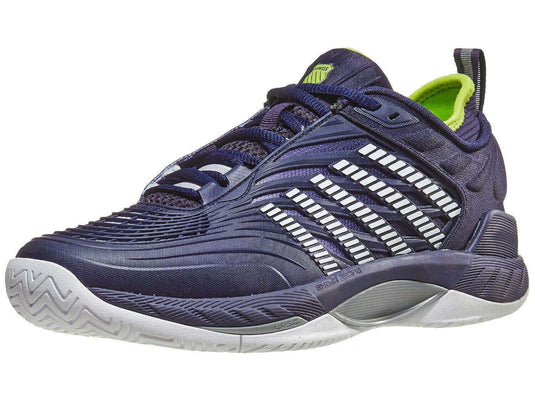 K-Swiss Hypercourt Supreme 2 Herringbone Clay Mens Tennis Shoes (Peacoat/White/Lime)-1