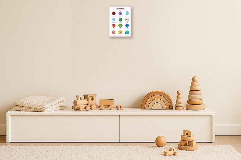 Load image into Gallery viewer, Birthstones: A4 Matte Laminated Educational Poster Print - 210x297mm-2
