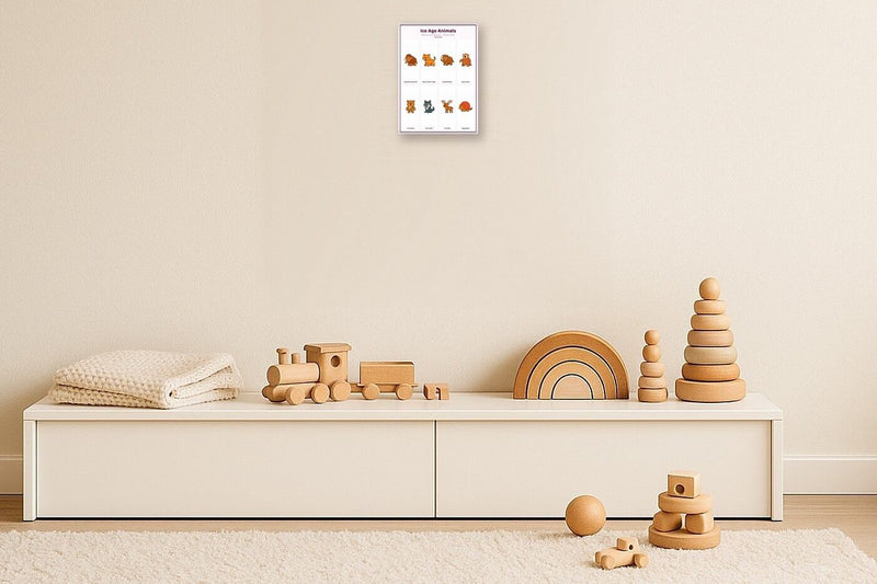 Load image into Gallery viewer, Ice Age Animals: A4 Matte Laminated Educational Poster Print - 210x297mm-2
