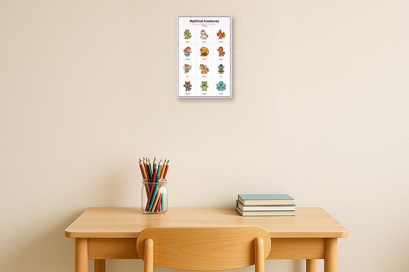 Load image into Gallery viewer, Mythical Creatures: A4 Matte Laminated Educational Poster Print - 210x297mm-2
