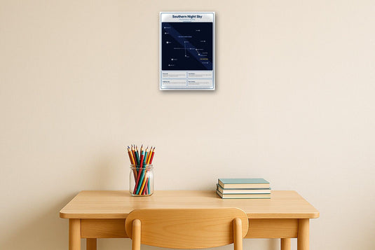 Southern Night Sky: A4 Matte Laminated Educational Poster Print - 210x297mm-2