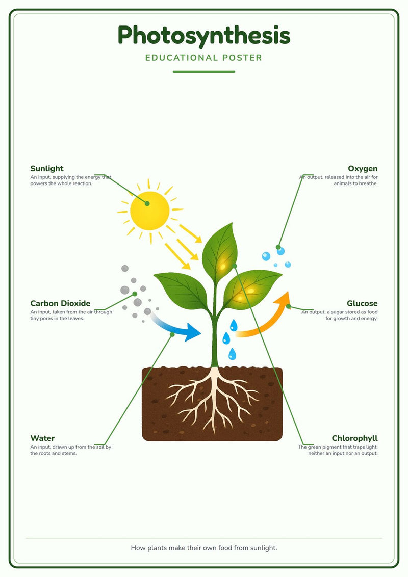 Load image into Gallery viewer, Photosynthesis: A4 Matte Laminated Educational Poster Print - 210x297mm-0
