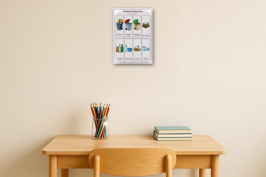 Recycling & Waste Sorting: A4 Matte Laminated Educational Poster Print - 210x297mm-2