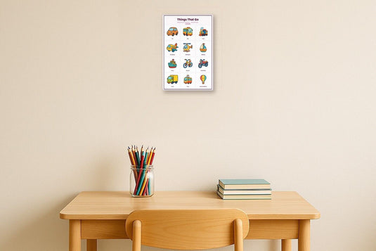 Things That Go: A4 Matte Laminated Educational Poster Print - 210x297mm-2