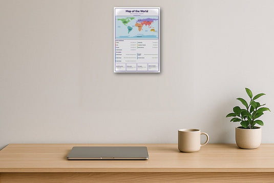 Map of the World: A4 Matte Laminated Educational Poster Print - 210x297mm-2