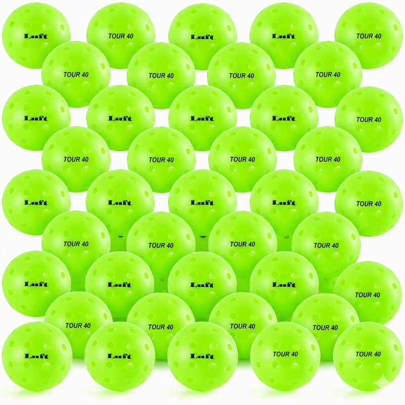 Load image into Gallery viewer, 50x LUFT "Tour 40" Outdoor Pickleball Balls Bulk - High Visibility Green (Hi Vis)-1
