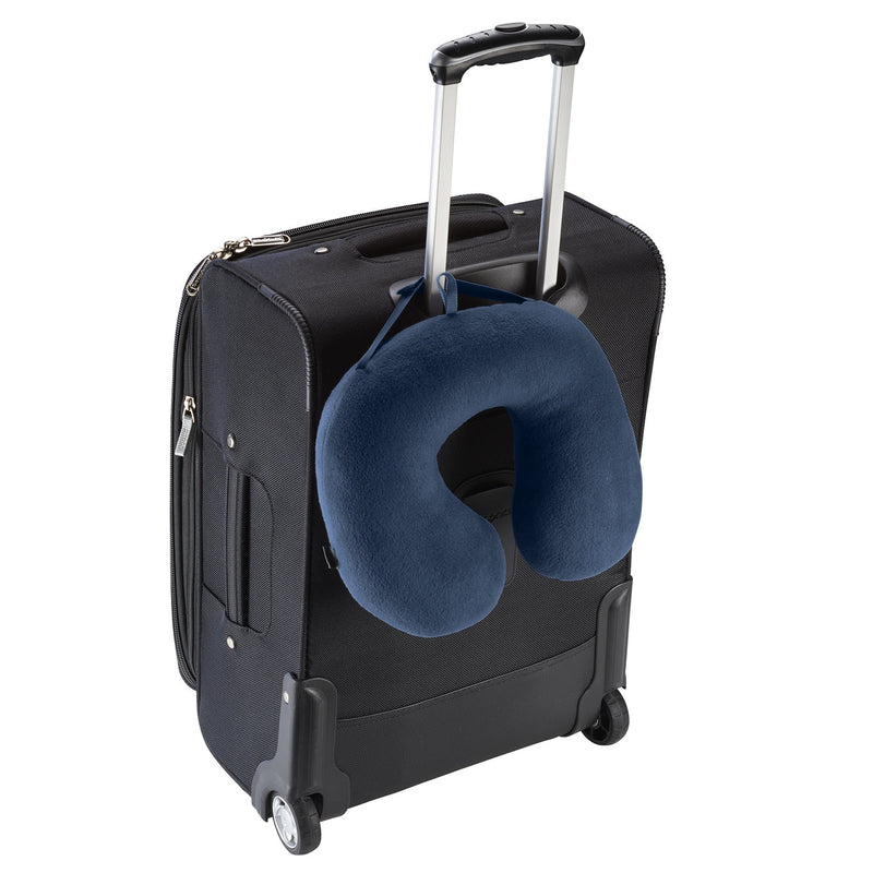 Load image into Gallery viewer, Lewis N. Clark Comfort Ergonomic Air Travel Neck Pillow Neck Support Flight - Blue-3
