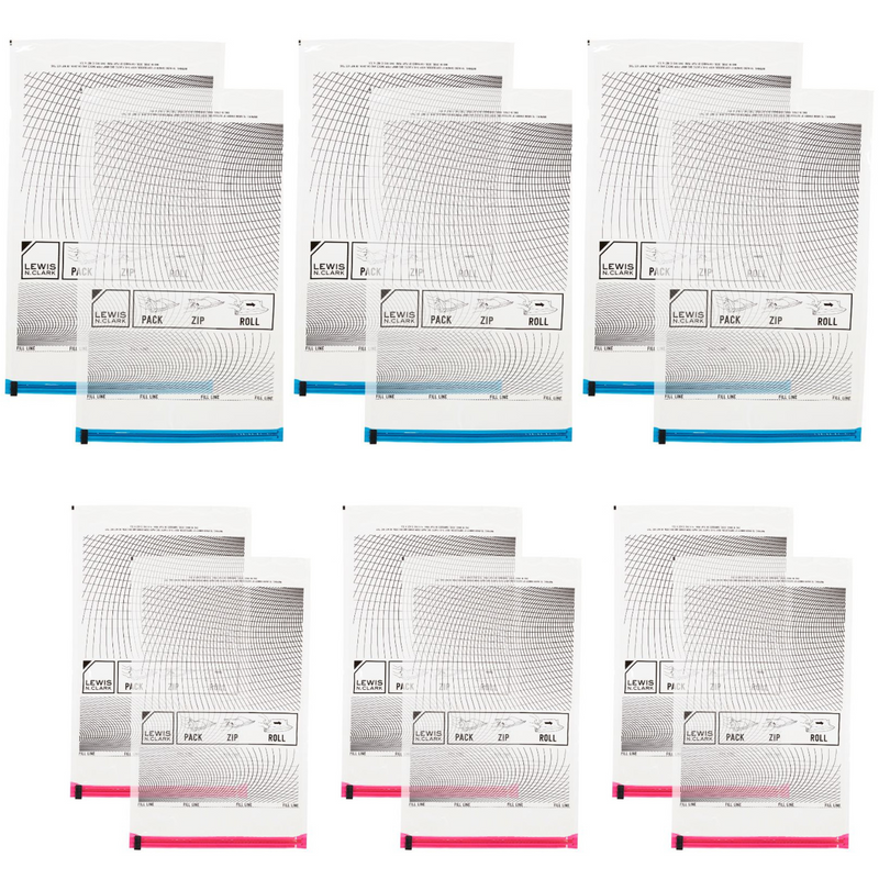 Load image into Gallery viewer, 3 Packs of 4 Lewis N Clark Compression Bag Clothes Seal Storage Space Saver-1
