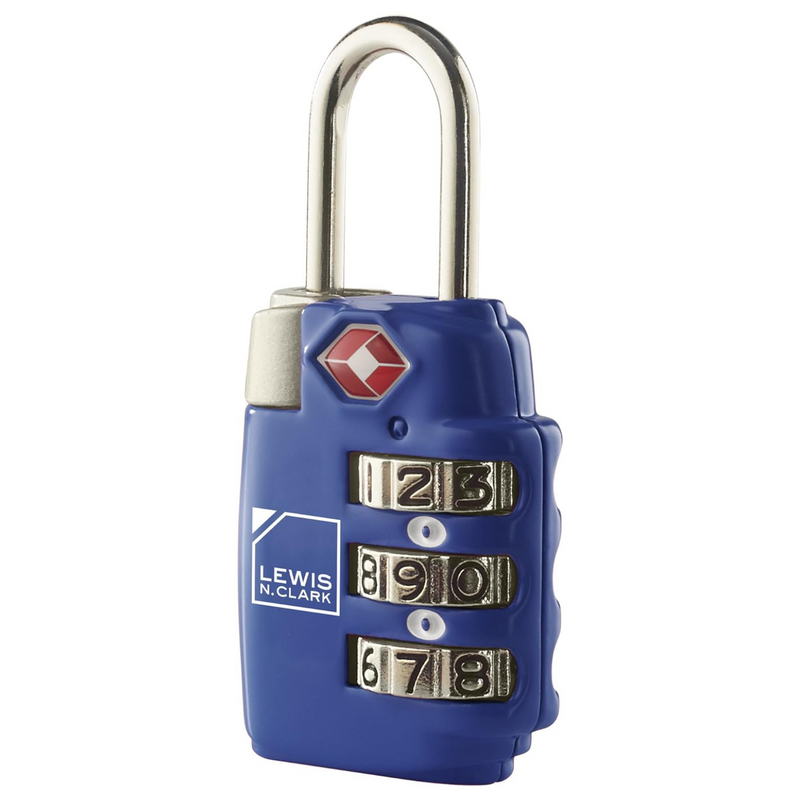 Load image into Gallery viewer, 1x Lewis N Clark TSA Approved Combination Lock Travel Luggage Padlock - Blue-0

