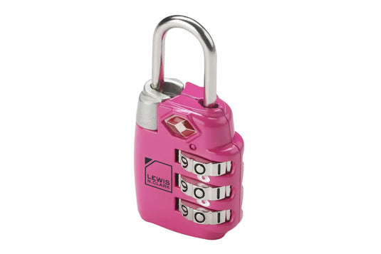Lewis N. Clark PadLock Suitcase Travel TSA Approved Combination Lock - Pink-1