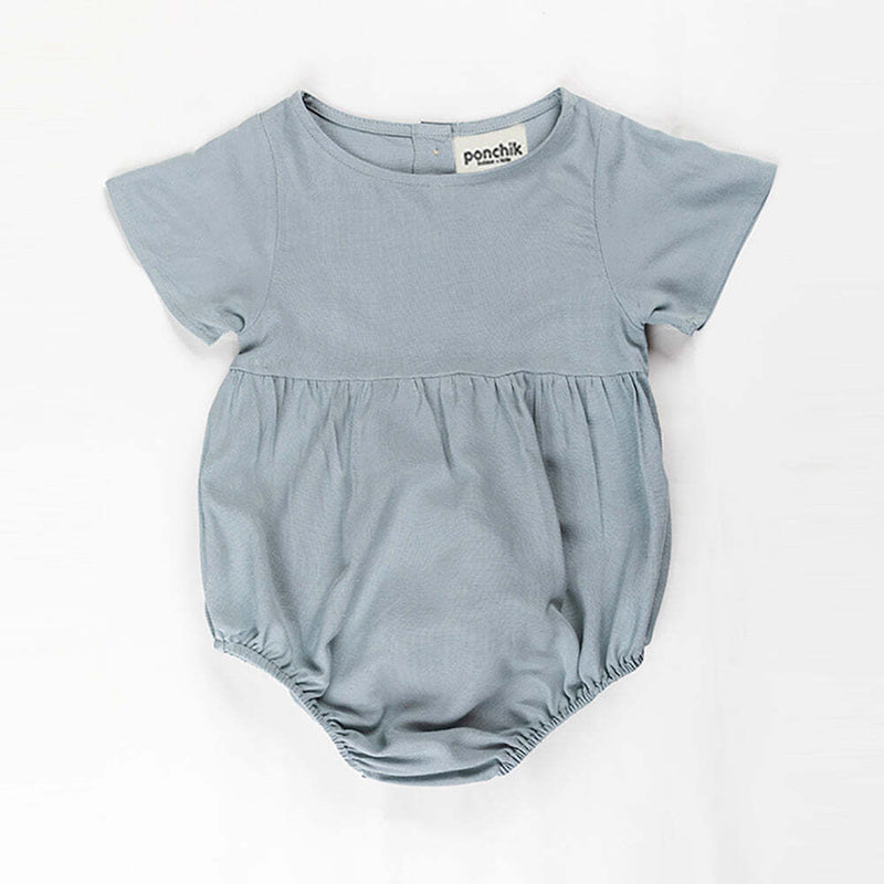 Load image into Gallery viewer, Ponchik Babies + Kids - Linen Romper - Capri Blue - Size 2y Only-0
