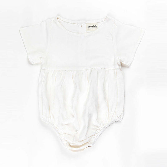 Ponchik Babies + Kids - Linen Romper - Daisy - Size 2 Years Old-1