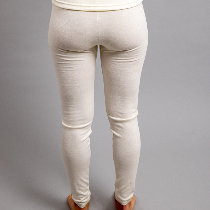 Load image into Gallery viewer, Ladies Merino Wool Blend Long John Janes Thermal Pants Underwear - Beige-4

