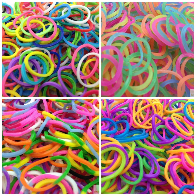 Load image into Gallery viewer, 1200 LOOM BANDS Rubber Refill Kit DIY Magical Bracelet 48 S Clips 4 Hooks Bandz-4
