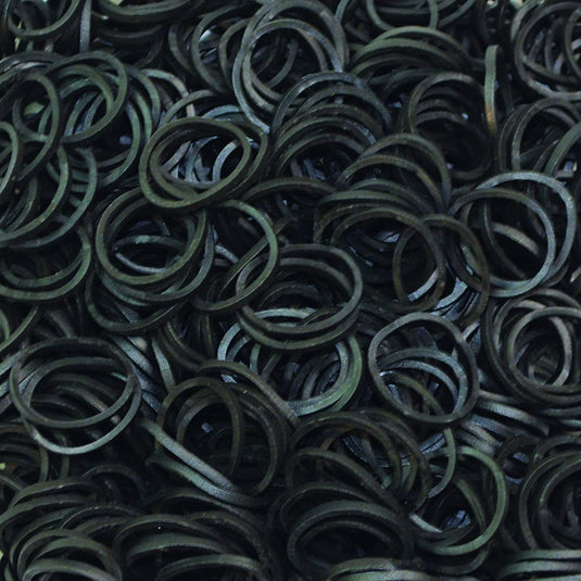 4800 LOOM BANDS Rubber Refill Kit DIY Magical Bracelet 192 S Clips 16 Hooks BULK - Plain Black - Plain Black-0