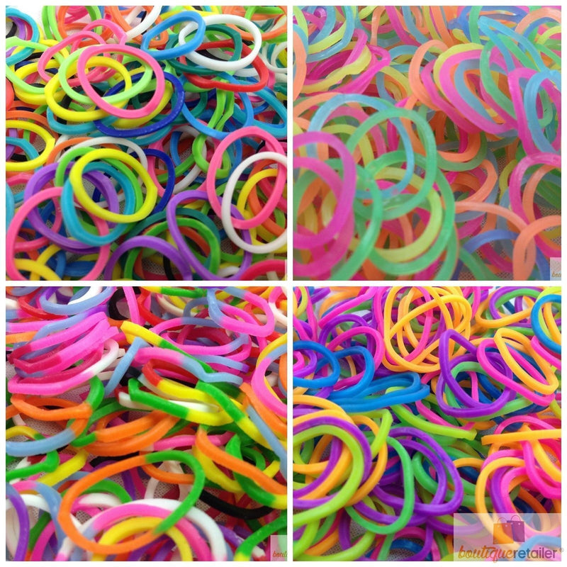 Load image into Gallery viewer, 4800 LOOM BANDS Rubber Refill Kit DIY Magical Bracelet 192 S Clips 16 Hooks BULK-0
