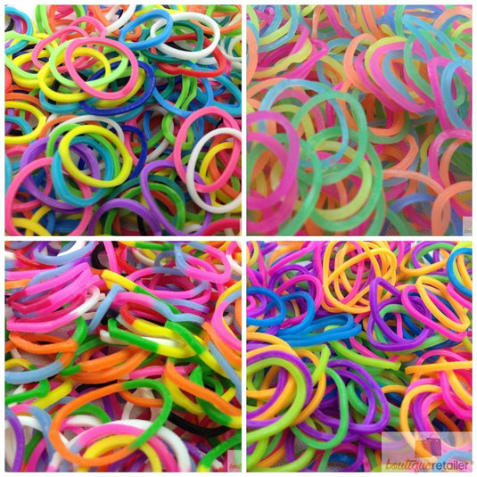 4800 LOOM BANDS Rubber Refill Kit DIY Magical Bracelet 192 S Clips 16 Hooks BULK-1