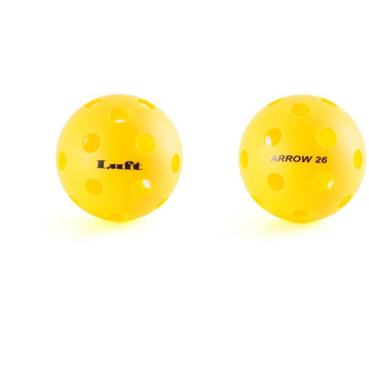 50x LUFT "Arrow 26" Indoor Pickleball Balls Bulk - Yellow-2