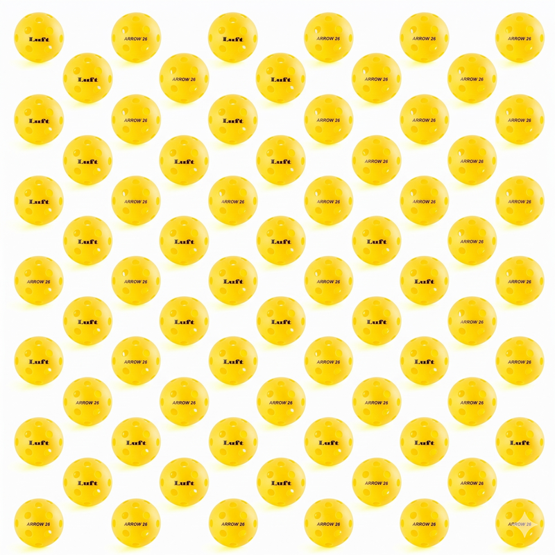 Load image into Gallery viewer, 50x LUFT "Arrow 26" Indoor Pickleball Balls Bulk - Yellow-0
