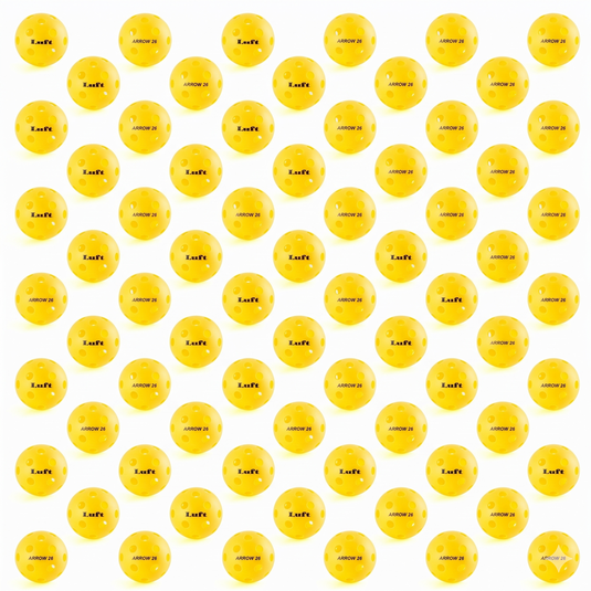 50x LUFT "Arrow 26" Indoor Pickleball Balls Bulk - Yellow-0
