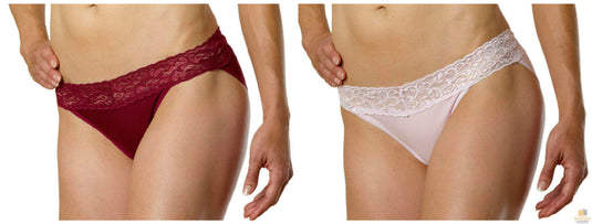 ExOfficio Give-N-Go Lacy Low Rise Bikini Underwear Panties - Light Grape - Large (Hip Size 42-44)-0
