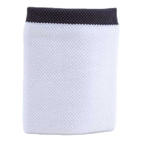 2-Pack Babolat Logo Jumbo Wristband Jumbo in White/Dark Grey (Rabbit)-4