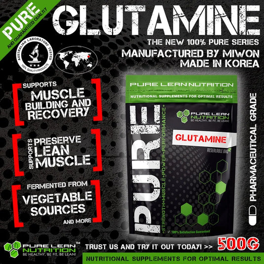 L-Glutamine Powder 1kg 100% Pure Micronised Pharmaceutical Grade by Miwon Korea-1