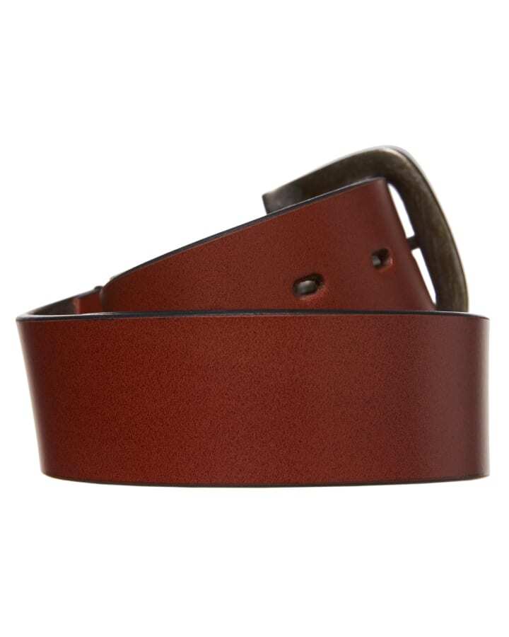 Load image into Gallery viewer, Mens Metal Loop Genuine Buffalo Leather Belt Dual Size - Brown-3
