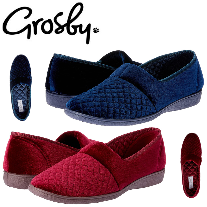 Load image into Gallery viewer, Grosby Marcy 2 Womens Slippers Slip On Indoor Outdoor Quilted Moccasins Shoes-1

