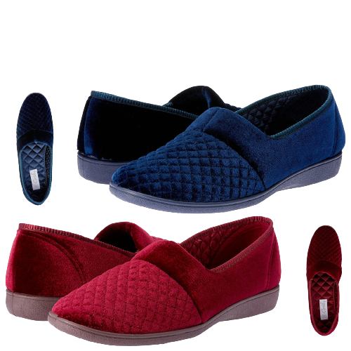 Grosby Marcy 2 Womens Slippers Slip On Indoor Outdoor Quilted Moccasins Shoes-0