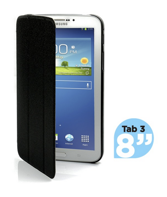 mBeat Samsung Galaxy Tab 3, 8 inch Ultra Slim Triple Fold Case Cover - Black-1