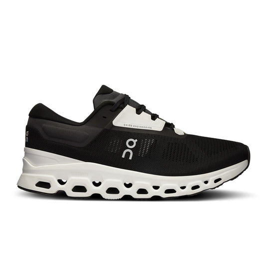 On Running Mens Cloudstratus 3 Sneakers Shoes in Black/Frost US 11.5-0