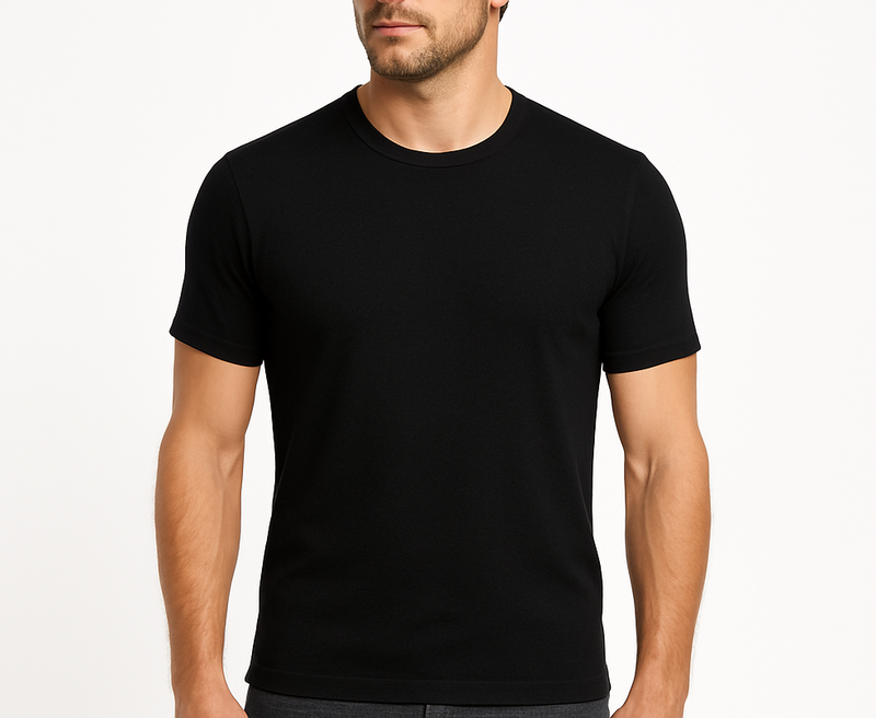 Load image into Gallery viewer, Mens 100% Pure Merino Wool Crew Neck Short Sleeve Top T Shirt Thermal Underwear - Black-0
