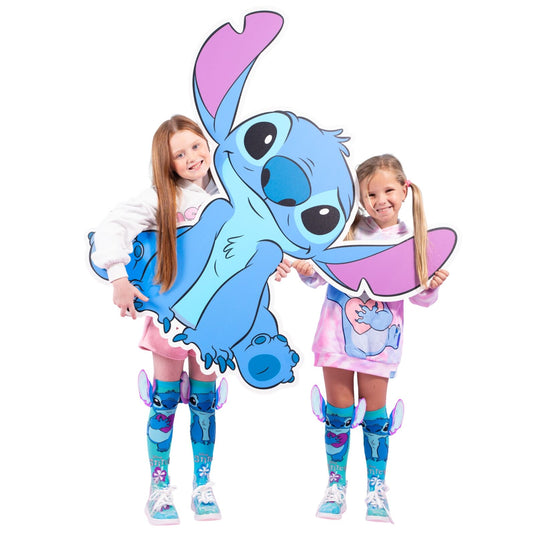 MADMIA Disney Knee High Silver Stitch Childrens Kids Socks One Size-3