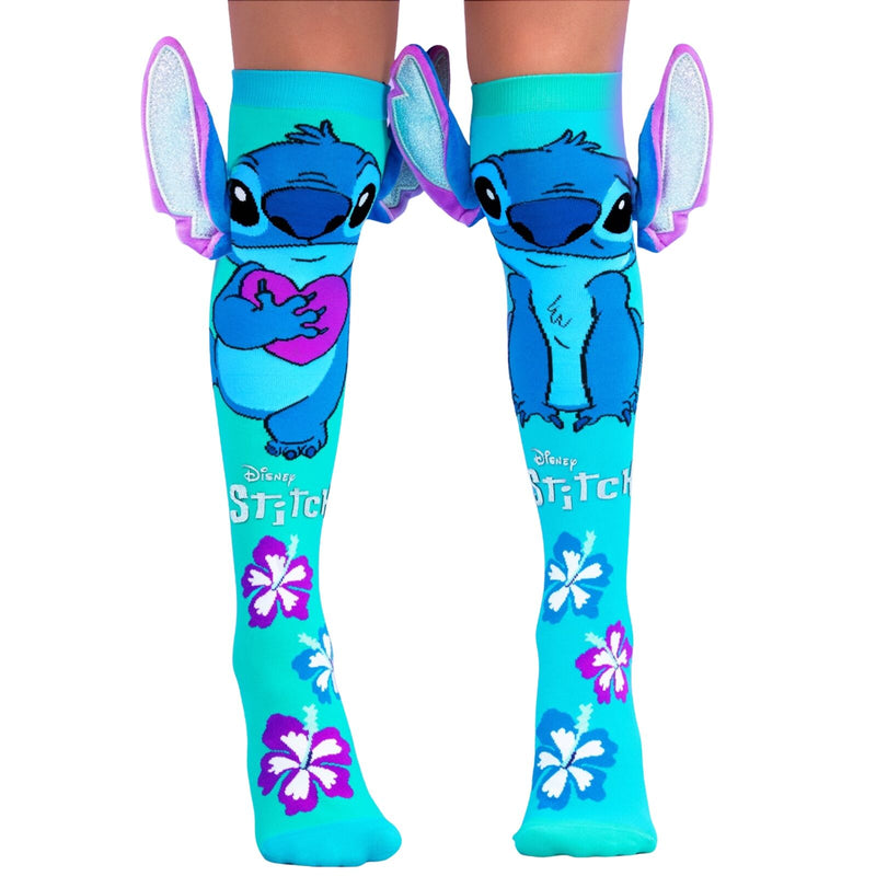 Load image into Gallery viewer, MADMIA Disney Knee High Silver Stitch Childrens Kids Socks One Size-1
