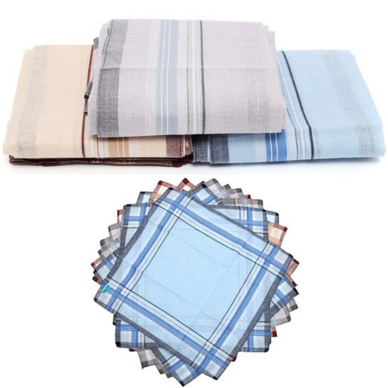 Load image into Gallery viewer, Mens HANDKERCHIEFS 100% Cotton Pocket Square Hanky Handkerchief 35x35cm - 36 Hankies-0
