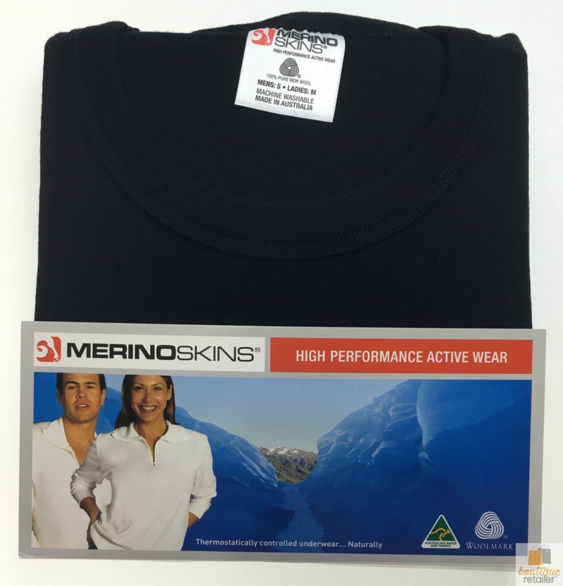 Load image into Gallery viewer, MERINO SKINS Crew Neck Short Sleeve T-Shirt Top 100% Wool Underwear Thermals-5
