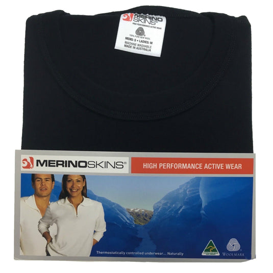 MERINO SKINS Crew Neck Short Sleeve T-Shirt Top 100% Wool Underwear Thermals-7