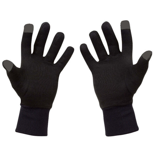 Black Sherpa Merino iGlove with touch sensitive fabric for smart phones and tablets, perfect winter gloves or liners for skiing and climbing