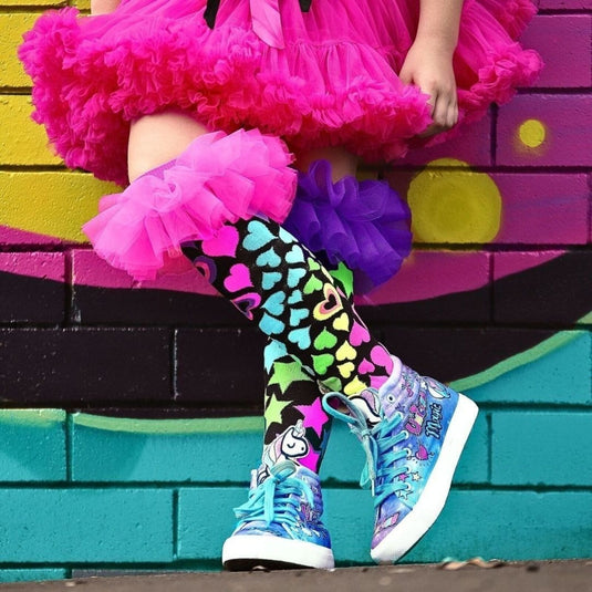Madmia Magic Frills Socks Size 6–99 Colourful Stars Hearts Tulle Crazy Sock Day-3