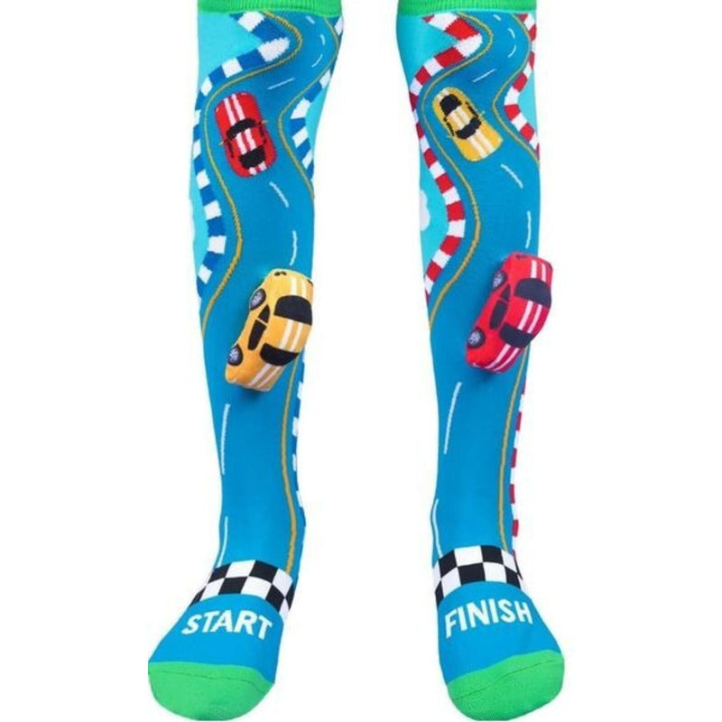 Load image into Gallery viewer, Madmia Racing Cars Kids Socks Toddler Size 3–5Y in Colourful Breathable Fun Design-3
