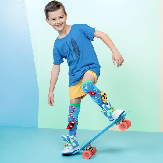 Madmia Racing Cars Kids/Toddler Comfortable/Playful Breathable Socks 6y+-2