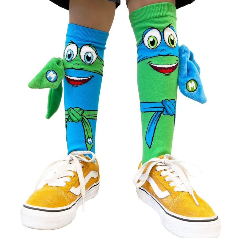 Load image into Gallery viewer, Madmia Ninja Socks Kids Fun Colourful Long Socks Crazy Sock Day in Toddler 3–5Y Size-3
