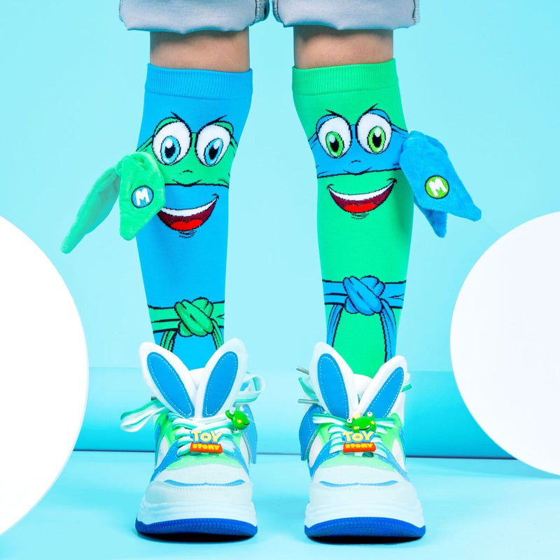 Load image into Gallery viewer, Madmia Ninja Socks Kids Fun Colourful Long Socks Crazy Sock Day in Toddler 3–5Y Size-2
