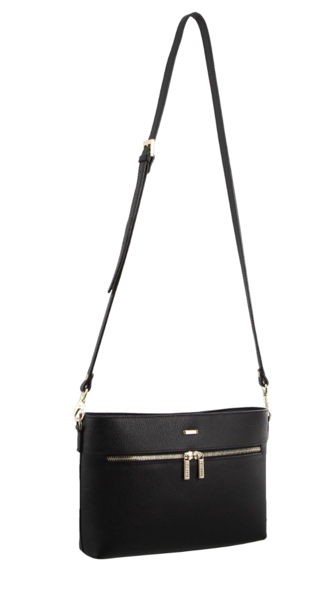 Load image into Gallery viewer, Morrissey Italian Structured Leather Cross Body Handbag (MO3028) Bag - Black-2
