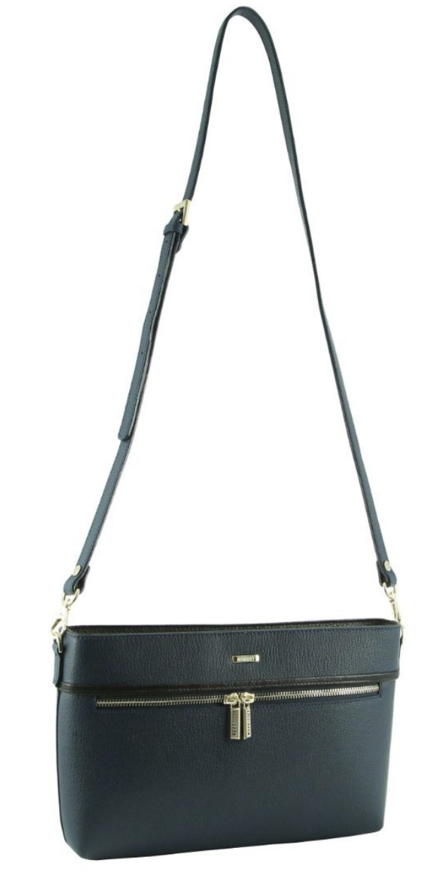 Load image into Gallery viewer, Morrissey Italian Structured Leather Cross Body Handbag (MO3028) Bag - Navy-1
