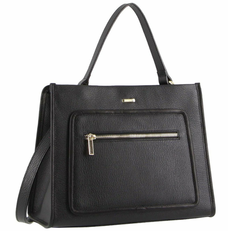 Load image into Gallery viewer, Morrissey Ladies Italian Structured Leather Tote Bag Handbag Womens - Black-0
