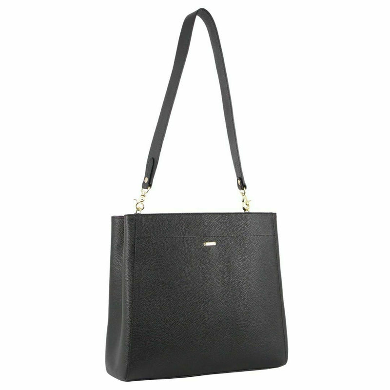 Load image into Gallery viewer, Morrissey Womens Italian Structured Leather Cross Body Bag Handbag Ladies - Black-1
